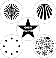 GOBO VZORKY pre IR projektor ADJ IKON GOBO VZORKY pre IR projektor ADJ IKON