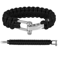 Čierny náramok na prežitie Texar Paracord Čierny náramok na prežitie Texar Paracord