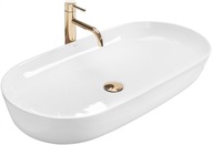 CLEO 81x41 umývadlo na dosku, keramické, biele CLEO 81x41 umývadlo na dosku, keramické, biele