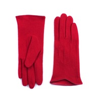 Dámske ČERVENÉ vlnené rukavice, klasické, hladké, nezateplené