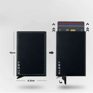 Peňaženka Alogy proti krádeži RFID puzdro na Smart karty Čierne