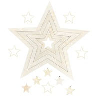 Drevená obruč star obruče lapač snov 4 ks Drevená obruč star obruče lapač snov 4 ks