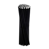 ekologické papierové slamky, trubičky, 8x210mm/250ks, čierne ekologické papierové slamky, trubičky, 8x210mm/250ks, čierne