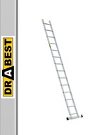 Profesionálny hliníkový rebrík, 14 schodov, DRABEST + HÁK