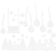 Vianočné samolepky na okno Snehové vločky Vianočné ozdoby samolepiace XXL
