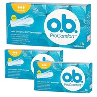 tampóny O.B ProComfort Normal (16 kusov) x 3 balenia tampóny O.B ProComfort Normal (16 kusov) x 3 balenia