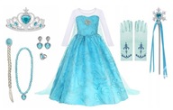 FROZEN ELSA OUTFIT KOSTÝM NA PALUBOVÝ KARNEVAL ŠATY ELSA 120