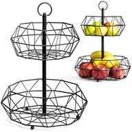 Dvojúrovňový geometrický košík na ovocie a zeleninu Dvojúrovňový geometrický košík na ovocie a zeleninu