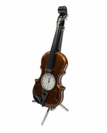 Hudobný darček figúrky na husle stojace hodinky