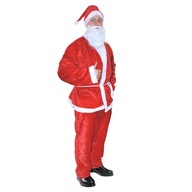 Zamatová súprava kostýmov Santa Clausa