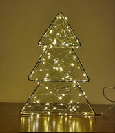 Vianočný stromček 140 LED kovový 3D 29 cm zlatý Vianočný stromček 140 LED kovový 3D 29 cm zlatý