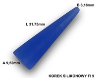 Kónická silikónová zátka 9,52 / 3,18 mm Bal. 50 ks