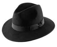 Pánsky čierny klobúk Hannes fedora - klasika
