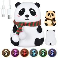 Silikónová nočná lampa PANDA na zaspávanie detí, VIACFAREBNÁ, USB Silikónová nočná lampa PANDA na zaspávanie detí, VIACFAREBNÁ, USB