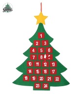 Adventný kalendár, zelený vianočný stromček