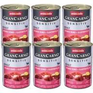 ANIMONDA Sensitiv hovädzie mäso, zemiaky 6x400g