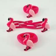 Ozdoby do vlasov Detská súprava Flamingos Ornaments