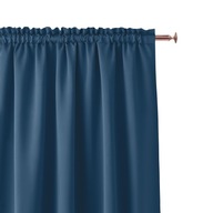 Záves pripravený do obývačky 140x280 Hladká aura na žabej páske námornícka modrá Záves pripravený do obývačky 140x280 Hladká aura na žabej páske námornícka modrá