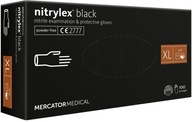 NITRILOVÉ RUKAVICE ČIERNA BEZ PRÁŠKU 100 KS XL NITRILOVÉ RUKAVICE ČIERNA BEZ PRÁŠKU 100 KS XL