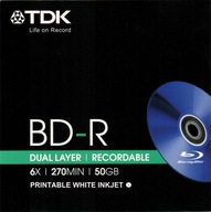 TDK BD-R DL 50GB x6 5ks tenké puzdro CD