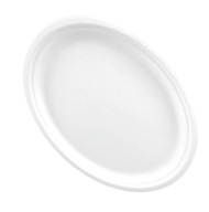 OVÁLNY tanier biely 26x19 cm, dužina z trstiny, 50 ks.