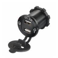 VSTAVANÁ NABÍJAČKA DO AUTO USB QC 3.0 12V 24V VOLTMETER