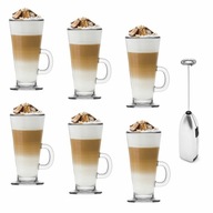 Sada 6 ks pohárov Caffee Latte Tadar + elektrický napeňovač Sada 6 ks pohárov Caffee Latte Tadar + elektrický napeňovač