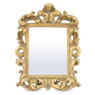 Zrkadlové zrkadlo v zlatom starožitnom ráme