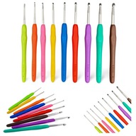 Háčiky na háčkovanie s ergonomickou rukoväťou 9 kusov 2-6 mm sada ergonomických háčikov Háčiky na háčkovanie s ergonomickou rukoväťou 9 kusov 2-6 mm sada ergonomických háčikov