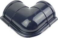 PVC roh vonkajší uhol 90° pre odkvap 130mm GALECO PVC grafit RAL 7021 PVC roh vonkajší uhol 90° pre odkvap 130mm GALECO PVC grafit RAL 7021