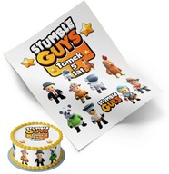 Stumble Guys Name + Age Sugar Cake Print A4 Stumble Guys Name + Age Sugar Cake Print A4