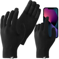 Pánske dotykové rukavice 4F pletené tenké rukavice na smartfóny