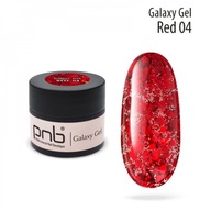 PNB Galaxy Gel 04 Nail Art Gel Transparent Red Glitter 5ml PNB Galaxy Gel 04 Nail Art Gel Transparent Red Glitter 5ml