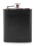 ZIPPO OCELOVÁ ČIERNA KOŽENÁ flaštička 180ml ZIPPO OCELOVÁ ČIERNA KOŽENÁ flaštička 180ml