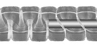 Tunelová páska na záclonovú tyč, šnúrka SMOK 5 cm 1:2