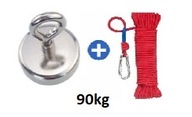 Neodymový magnetický držiak 90 kg Hák N42 + lano