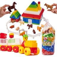 Farmárske veľké stavebné kocky pre deti plastová stavebnica zábava pre deti