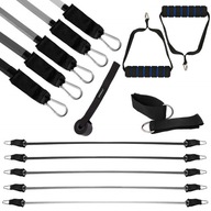 POHYBOVÉ PÁSY SADA 5 FITNESS ODPOROVÝCH PÁSOV Tréningové ODPOROVÉ PÁSY + RUKOJEŤ POHYBOVÉ PÁSY SADA 5 FITNESS ODPOROVÝCH PÁSOV Tréningové ODPOROVÉ PÁSY + RUKOJEŤ