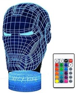 3D LED NOČNÁ LAMPA IRON MAN AVENGERS LAMPA 16 FAREB + USB DIAĽK. 3D LED NOČNÁ LAMPA IRON MAN AVENGERS LAMPA 16 FAREB + USB DIAĽK.