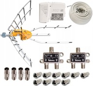 TELEVES ELLIPSE T FORCE UHF ANTÉNA 38dBi pre 4 TV