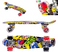 SKATEBOARD 56CM SOLID GRAFFITI OSVETLENIE KOLIESKO led