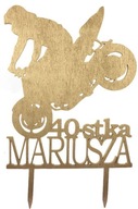 Topper s motorkou s MENOM VEKU, matná zlatá Topper s motorkou s MENOM VEKU, matná zlatá