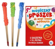 Súprava mydlových bublín 3 VRECKÁ + 3 MEGA ZÁBAVNÉ TYČKY Súprava mydlových bublín 3 VRECKÁ + 3 MEGA ZÁBAVNÉ TYČKY