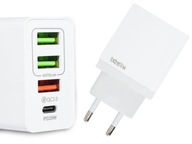 NABÍJAČKA CUBUS USB 4 PORTOVÝ ADAPTÉR QC TYP-C PD NABÍJAČKA CUBUS USB 4 PORTOVÝ ADAPTÉR QC TYP-C PD