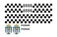 Poznaňská nálepka SIDE NUMBER pre taxíky