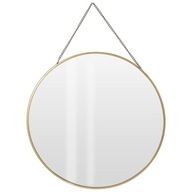 Okrúhle nástenné zrkadlo CIRCLE v zlatom ráme, 29 cm
