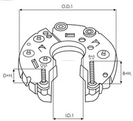 Usmerňovač alternátora AS-PL ARC0045