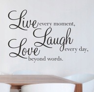 Dekoratívna nálepka na stenu Live Laugh Love