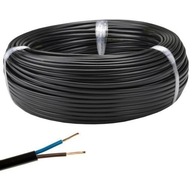 OMYp kábel 2x1 plochý, čierny, lankový OMYp elektrokábel 2x1mm2 100m