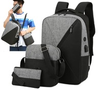 SET 3v1 Turistický BATOH TAŠKA UMÝVAČKA USB SET 3v1 Turistický BATOH TAŠKA UMÝVAČKA USB